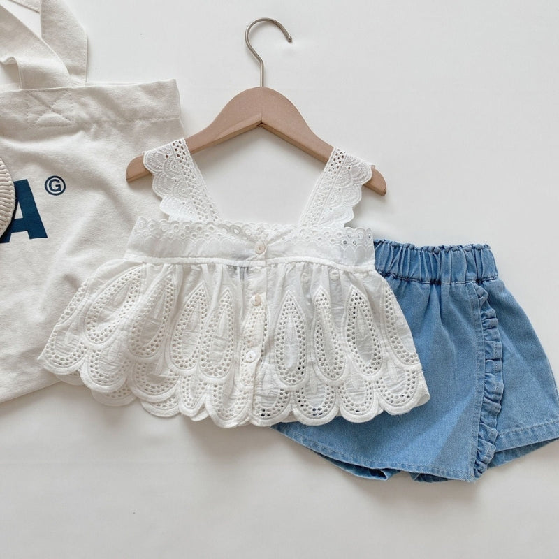 Ivory Love Baby Girls Top and Skorts Set