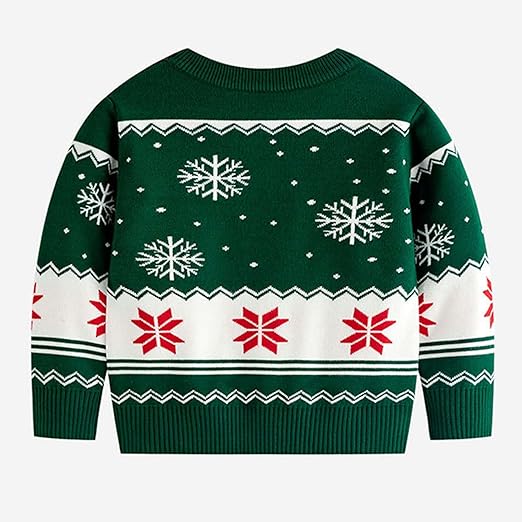 Winter Cozy Boys and Girls Green Sweater