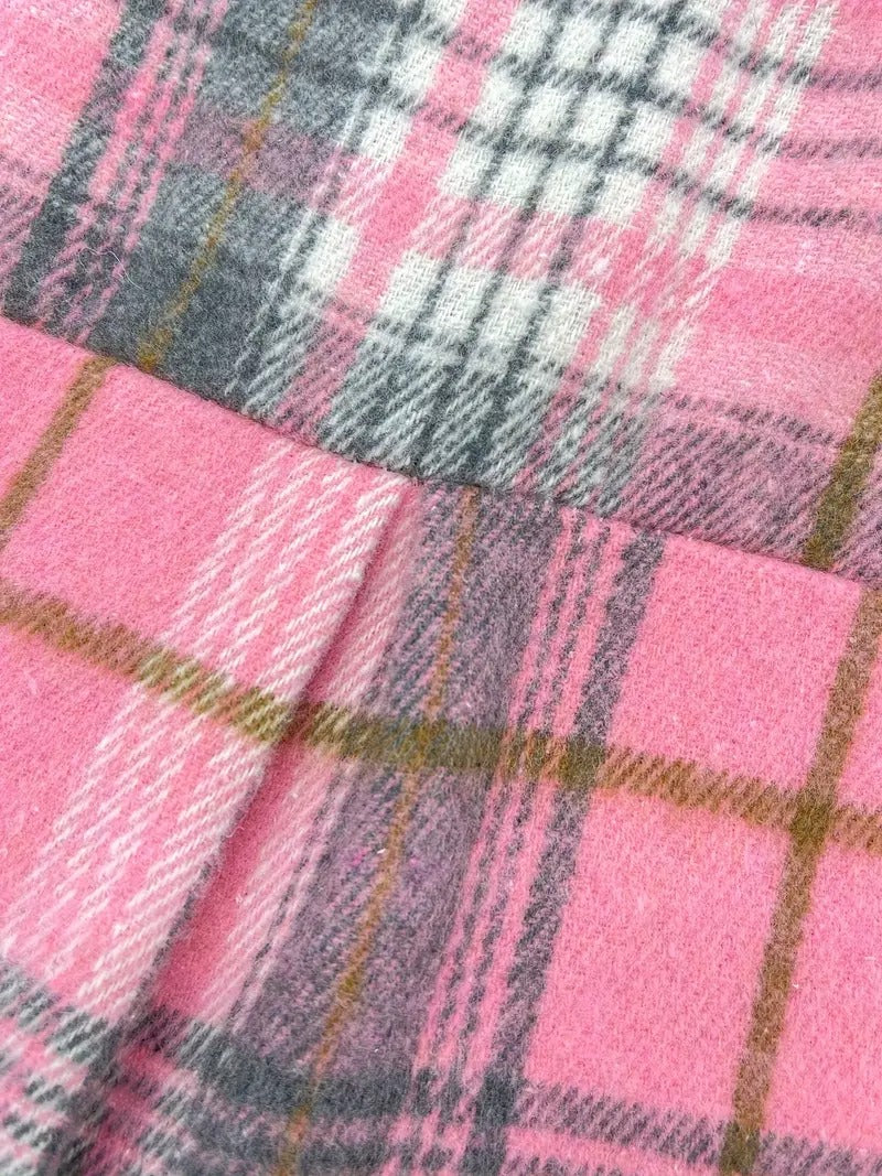 Pink Plaid Jacket Boys Shirt