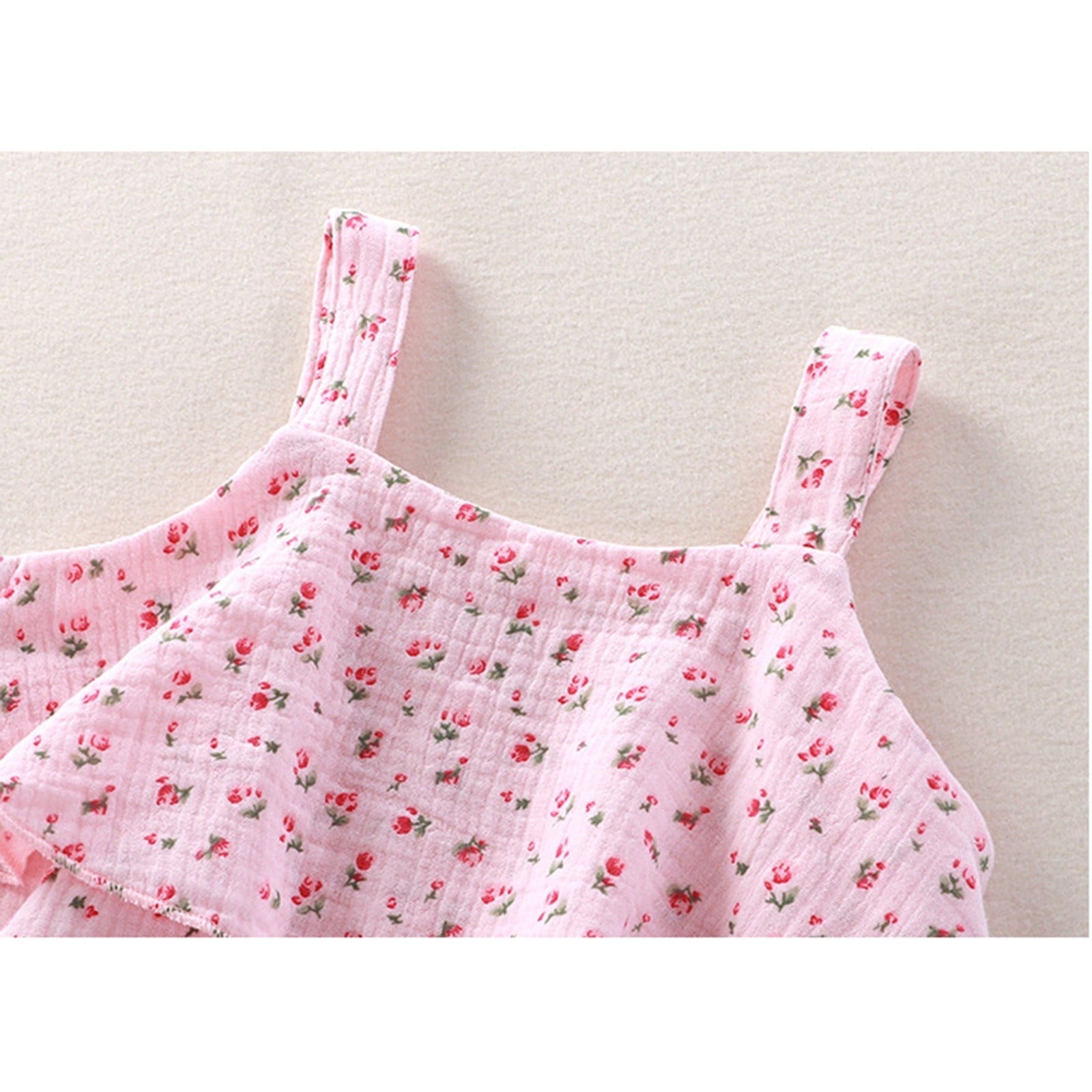 Pink Blossom Sleeveless Girls Set